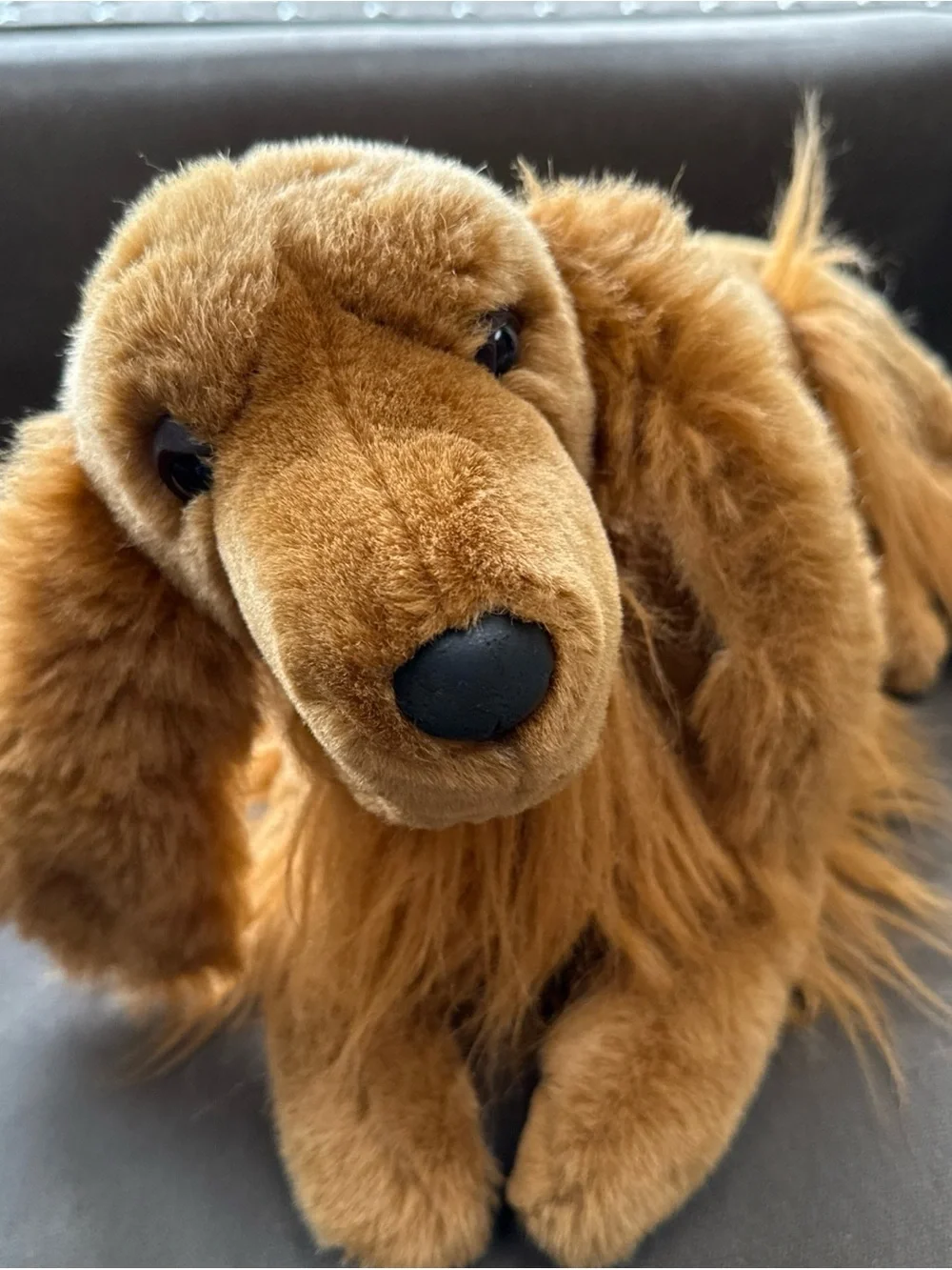 Plush Brown Cocker Spaniel Dog Toy - Soft Huggable Pup